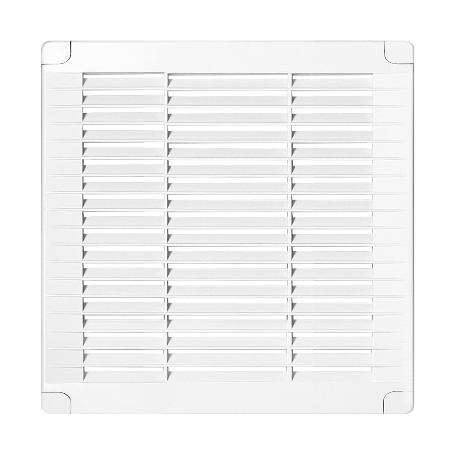 Ventilation grille with lock 200x200, white