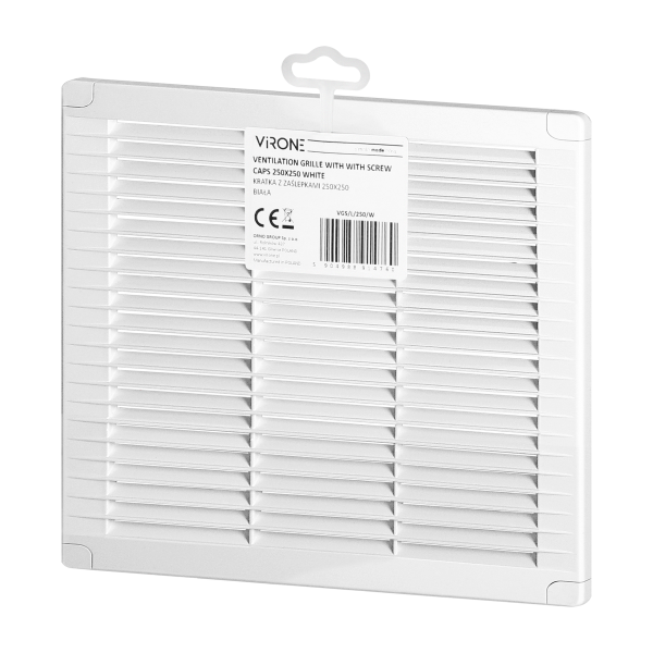 Ventilation grille with lock 250x250, white