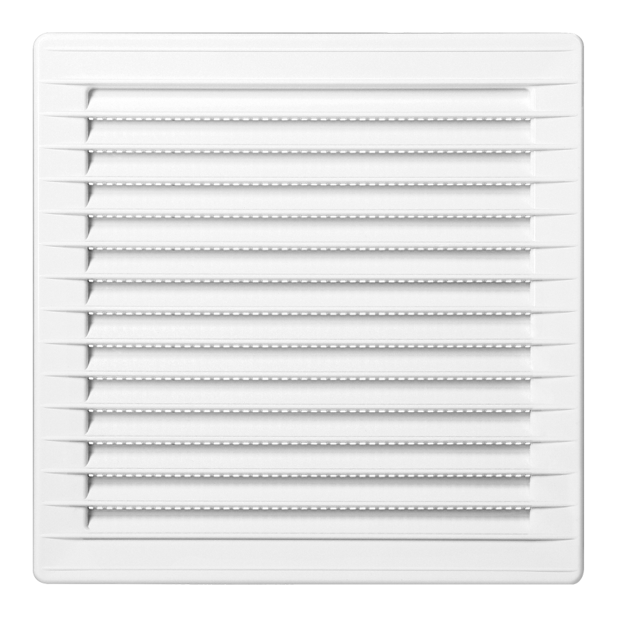 Ventilation grille with net Ø100, white