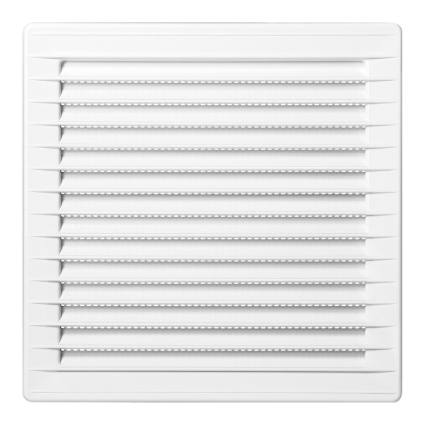 Ventilation grille with net Ø100, white