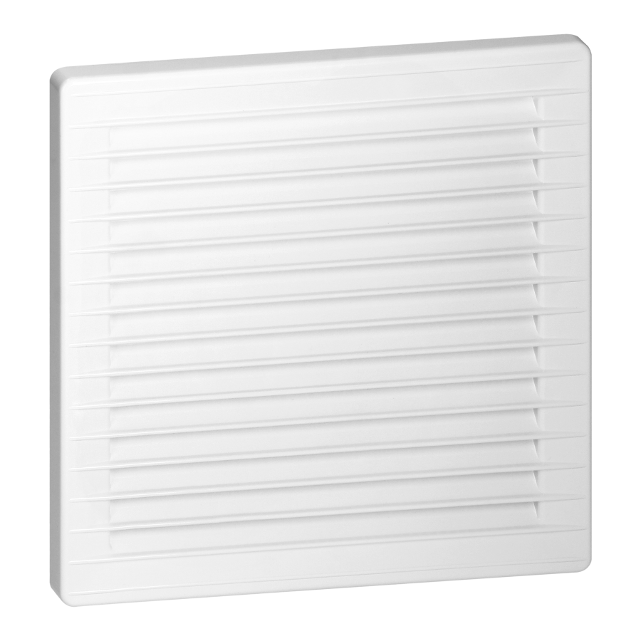 Ventilation grille with net Ø100, white