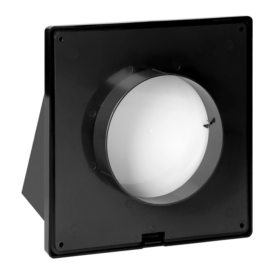 Ventilation grille with hood Ø100, graphite