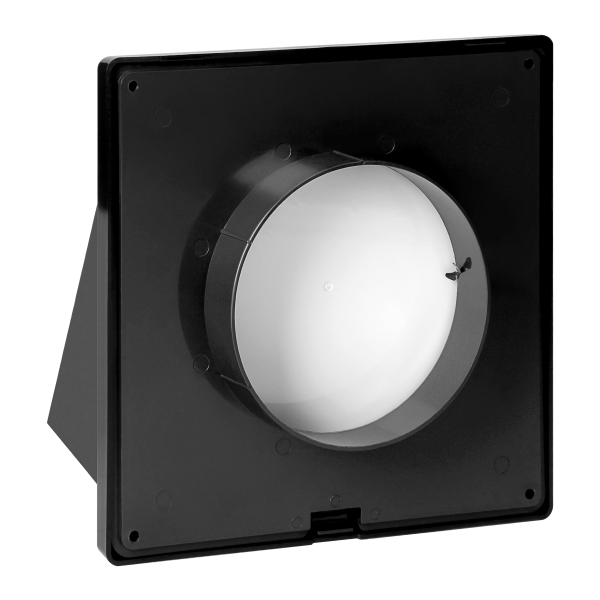 Ventilation grille with hood Ø100, graphite Ventilation grille with hood Ø100, graphite