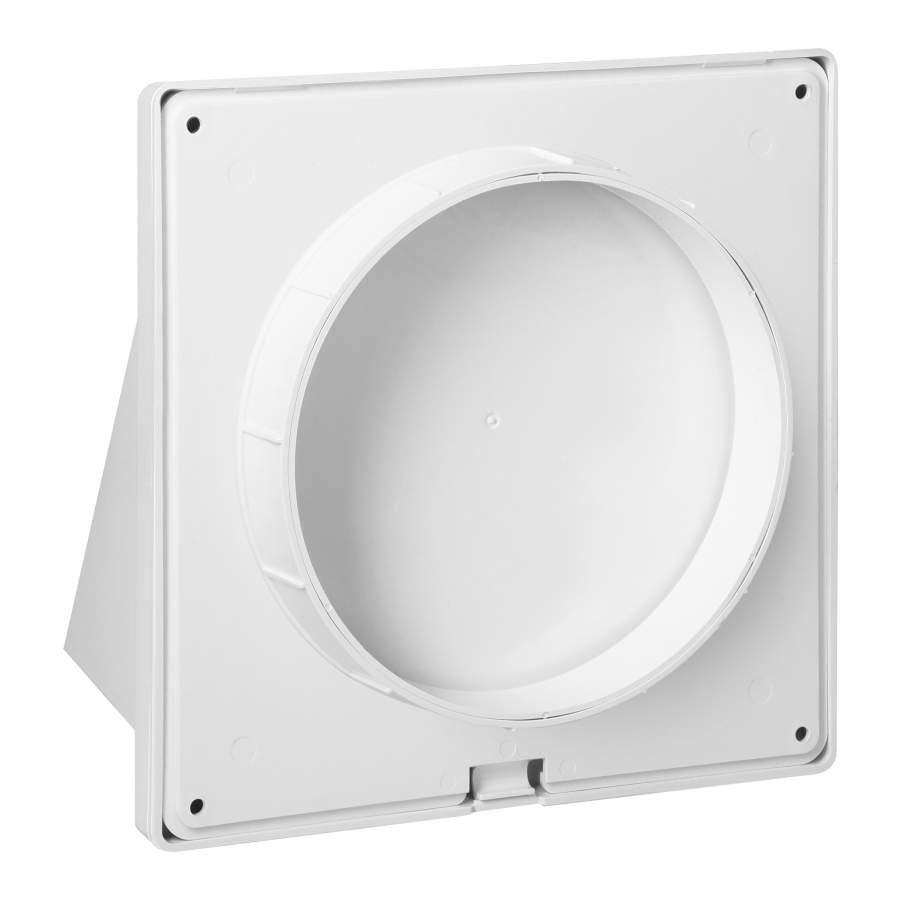 Ventilation grille with hood Ø125, white