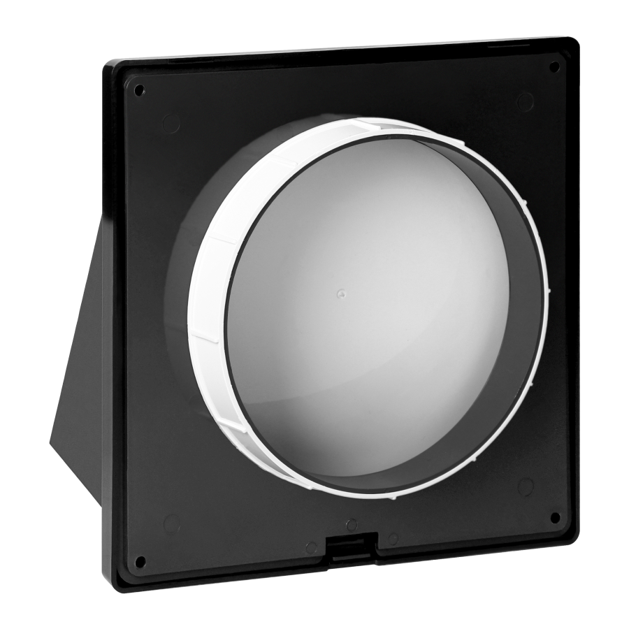 Ventilation grille with hood Ø125, graphite