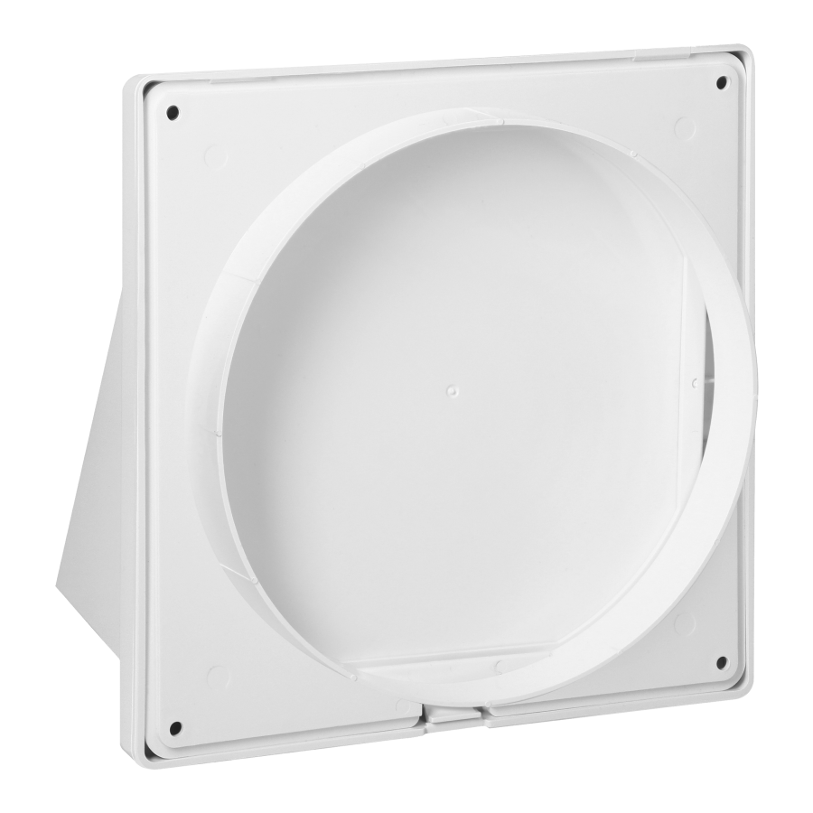 Ventilation grille with hood Ø150, white