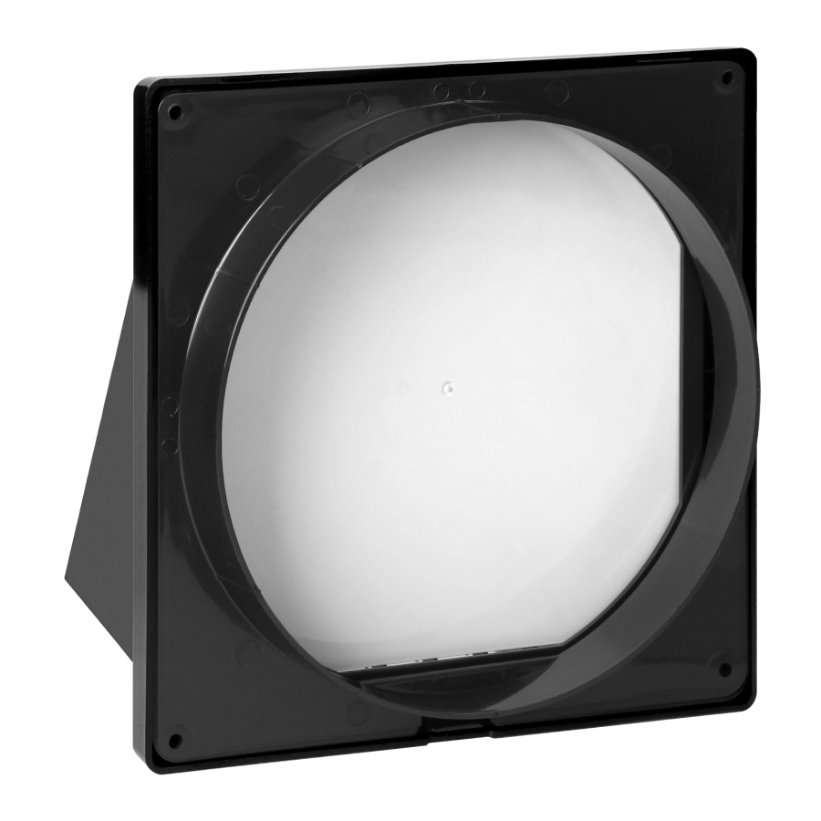 Ventilation grille with hood Ø150, graphite