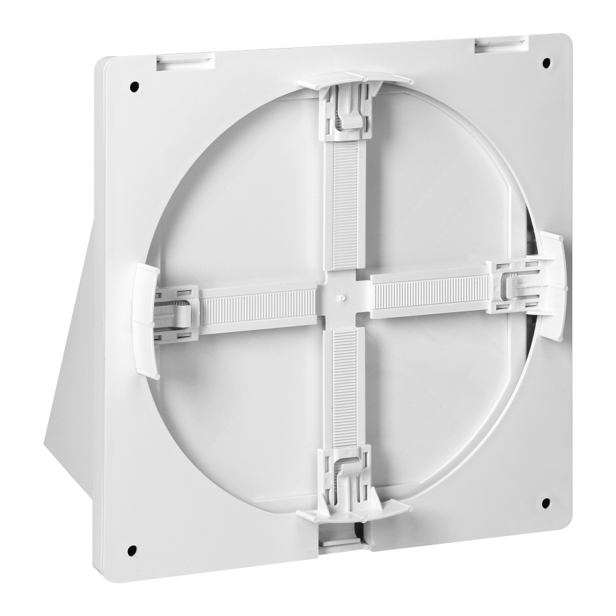 Ventilation grille with hood Ø80-150, white