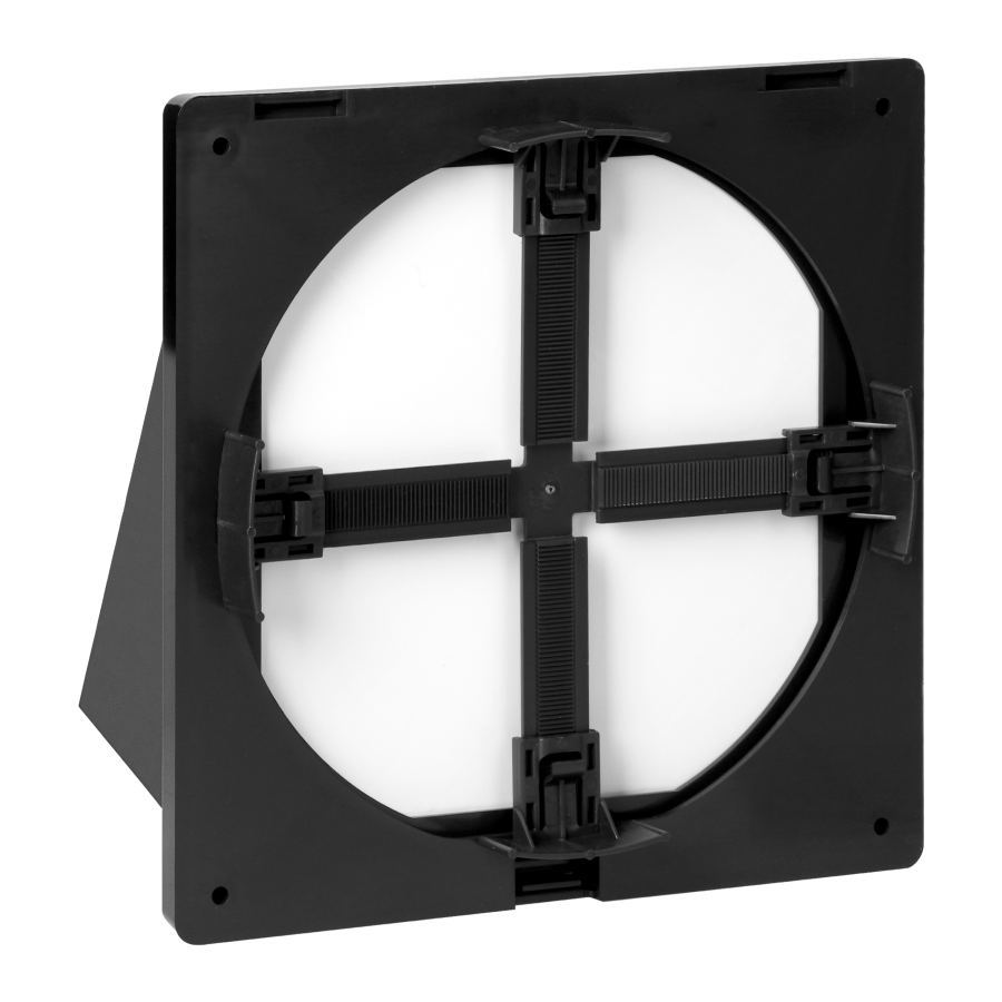 Ventilation grille with hood Ø80-150, graphite