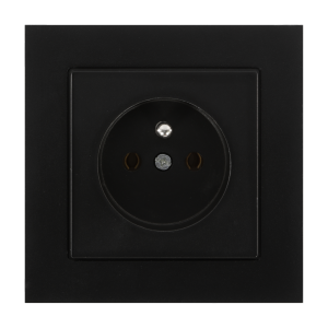Gniazdo pojedyncze p/t 2P+Z Malta, 16A, 250V, PT-16M, czarny mat