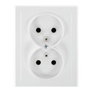 Gniazdo podwójne p/t 2x2P+Z Malta, 16A, 250V, PT-6M, biały