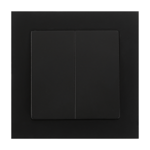 Łącznik p/t świecznikowy z podświeleniem Malta, 10A, 250V, WP-2M/S, czarny mat