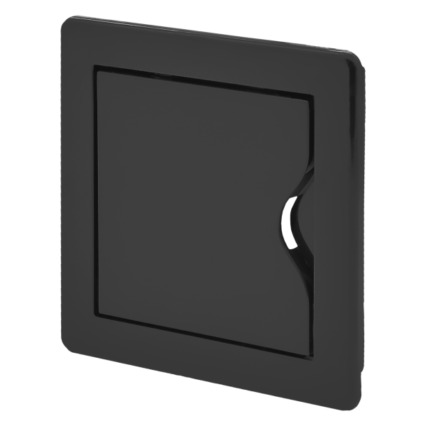 Inspection door 10/10, ABS, black Inspection door 10/10, ABS, black