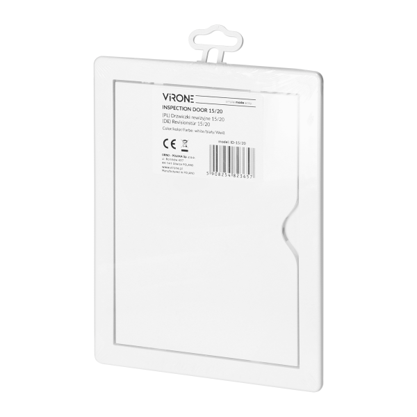 Inspection door 15/20, ABS, white Inspection door 15/20, ABS, white