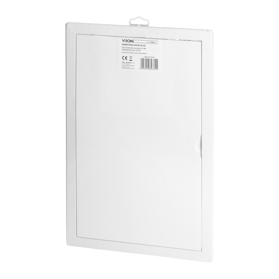 Inspection door 25/40, ABS, white
