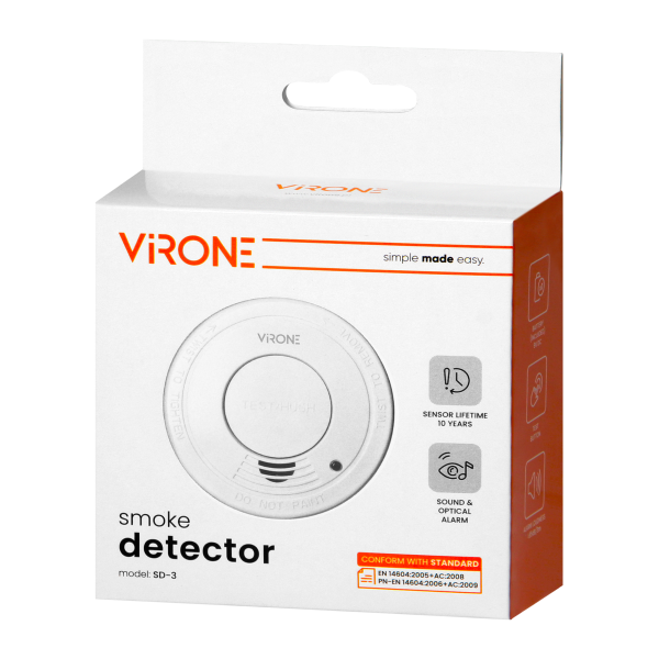 Smoke detector, 1x9V DC Smoke detector, 1x9V DC
