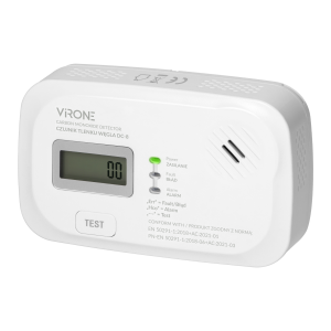 Battery operated smoke detector, 2xAA, 10 years