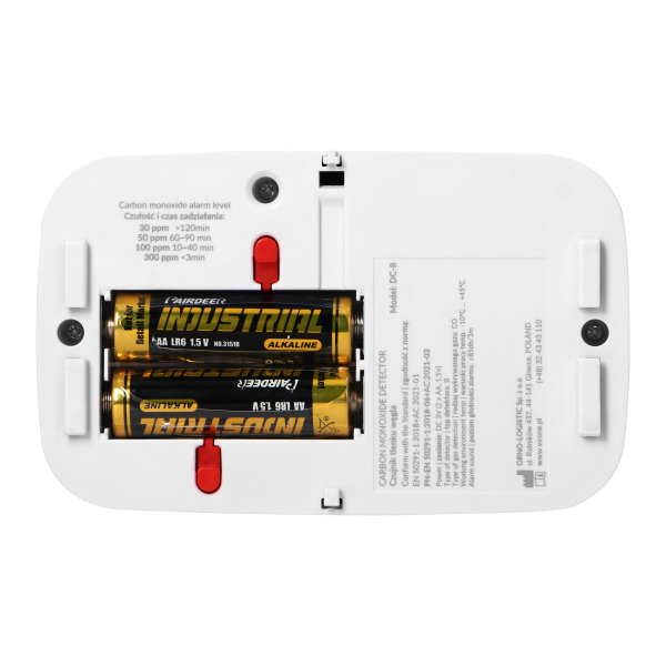 Battery operated smoke detector, 2xAA, 10 years Battery operated smoke detector, 2xAA, 10 years