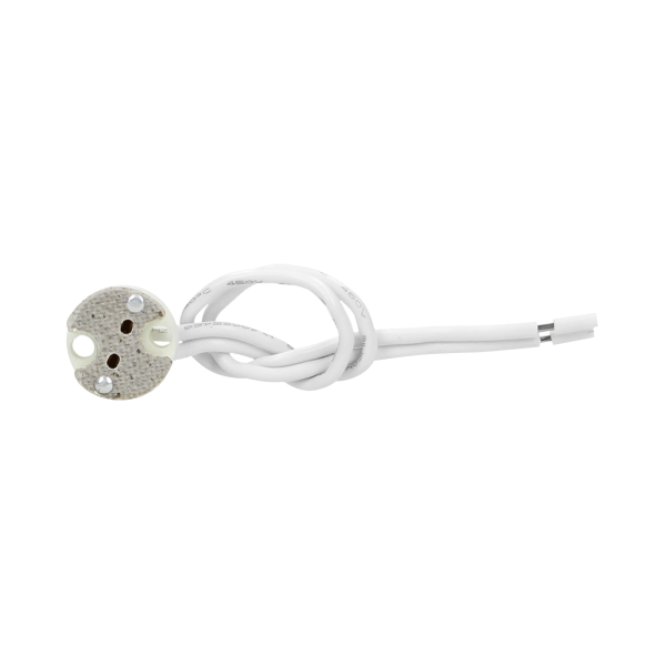 Ceramic fixture for MR16 light sources