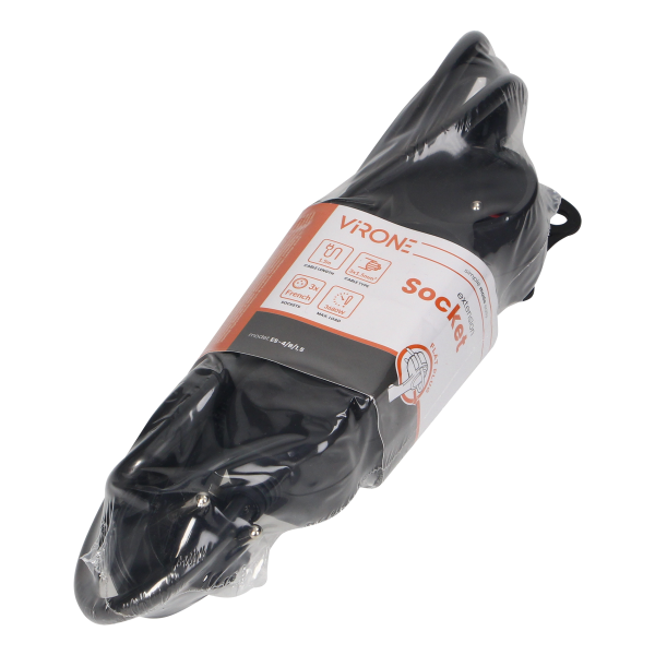 Extension socket 3x 2P+E , 1.5m  H05VV-F 3x1.5mm2, Imax = 16A, black Extension socket 3x 2P+E , 1.5m  H05VV-F 3x1.5mm2, Imax = 16A, black