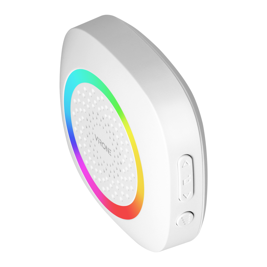 PELA DC, wireless battery-powered doorbell, learning system, 60 sounds, LED RGB, 300m, white