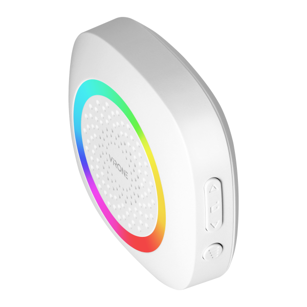 PELA DC, dzwonek bezprzewodowy bateryjny, learning system, 60 dźwięków, LED RGB, 300m, biały