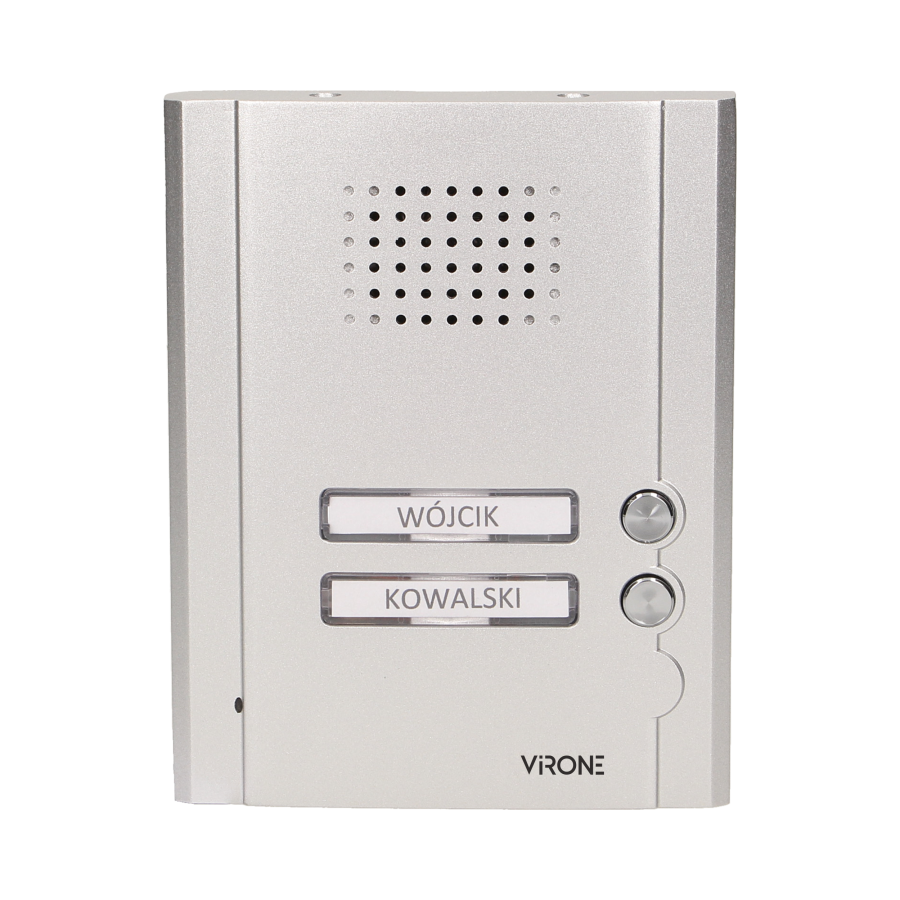 Zestaw domofonowy dwurodzinny, podtynkowy z czytnikiem breloków zbliżeniowych, MALO MULTI