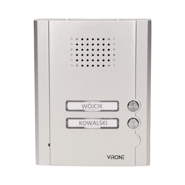 Zestaw domofonowy dwurodzinny, podtynkowy z czytnikiem breloków zbliżeniowych, MALO MULTI