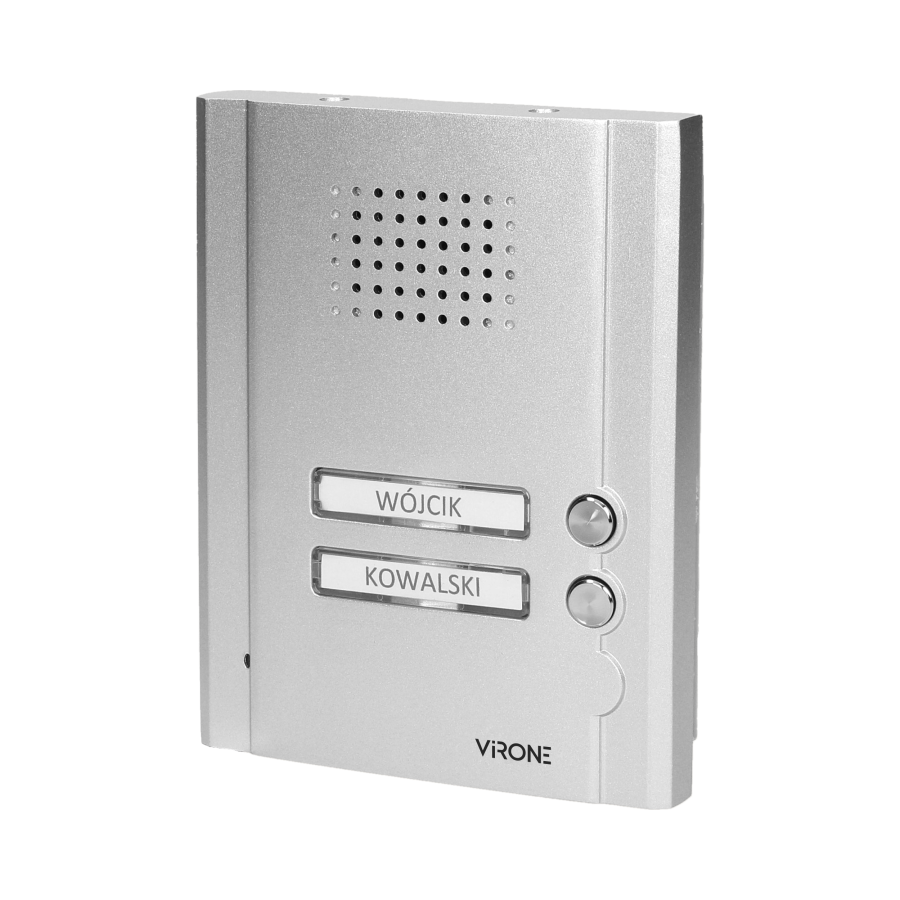 Zestaw domofonowy dwurodzinny, podtynkowy z czytnikiem breloków zbliżeniowych, MALO MULTI