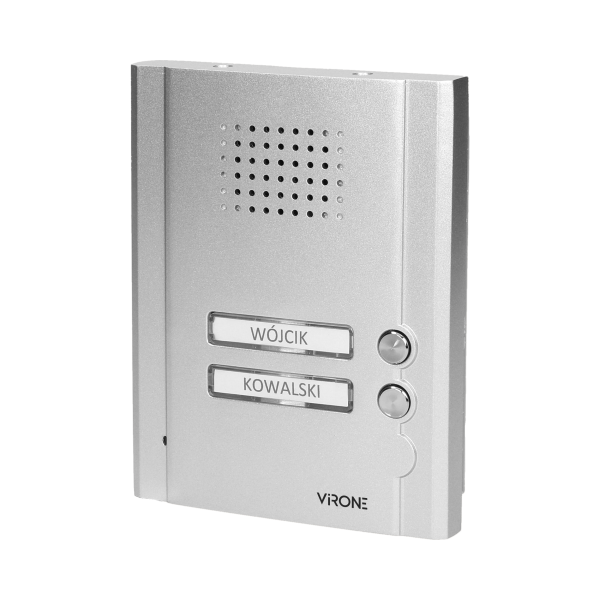 Zestaw domofonowy dwurodzinny, podtynkowy z czytnikiem breloków zbliżeniowych, MALO MULTI