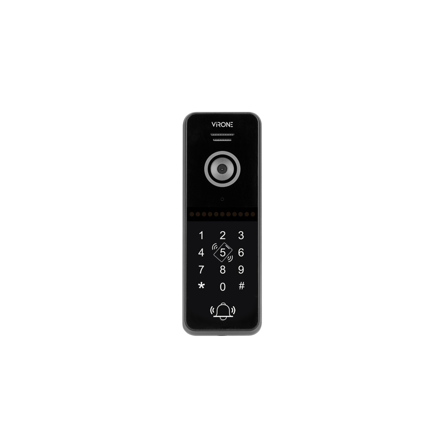 Zestaw wideodomofonowy, bezsłuchawkowy, kolor, LCD 7", menu OSD, WI-FI + APP na telefon, sterowanie bramą, z szyfratorem i RFID,