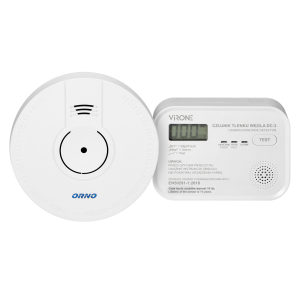 Set od detectors - battery-operated carbon monoxide detector 3xAA + smoke detector, 9V DC