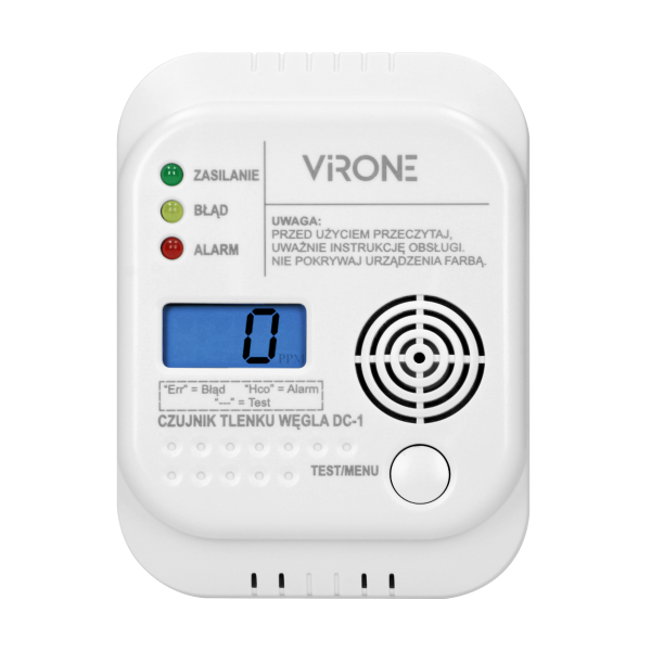 Battery-operated carbon monoxide detector with TEST button, 7 years service life-time Battery-operated carbon monoxide detector with TEST button, 7 years service life-time