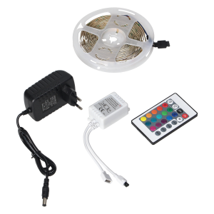 LED lighting kit for furniture and decoration in dry rooms, 5m long, 60 led/m, any colour of light including driver and power su