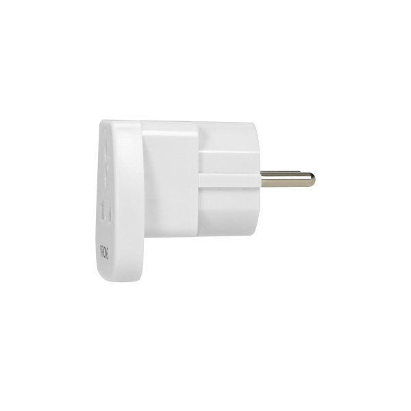 Adapter podróżny - World to EU, 230V/10A, biały