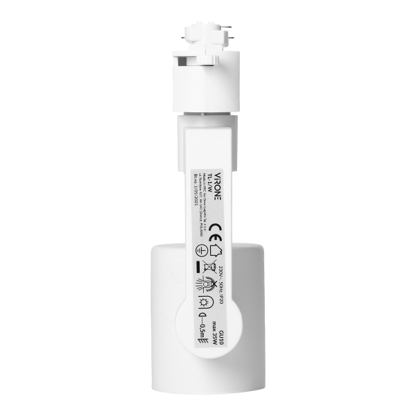 RELI TL-1 GU10 track-mounted light fixture, max 35W, white