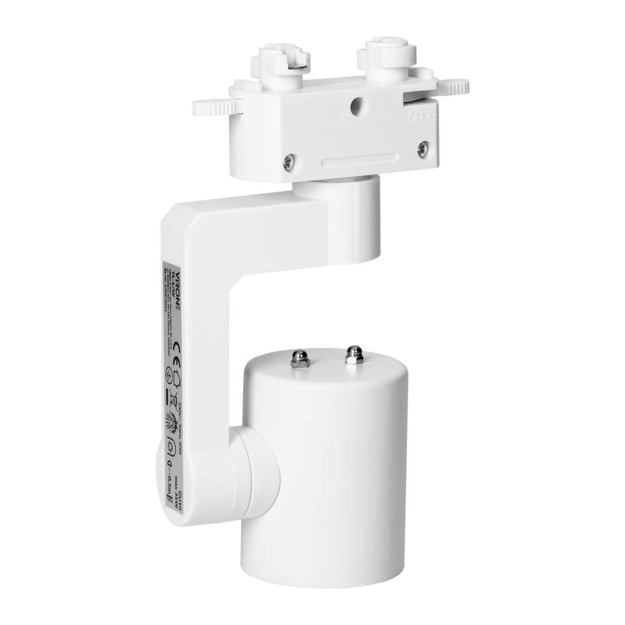 RELI TL-1 GU10 track-mounted light fixture, max 35W, white