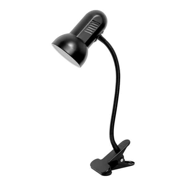 GANSO, desk lamp with clip, flex, 15W, E27, black