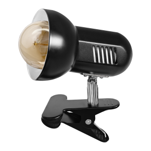 CANARD, lampka biurkowa z metalowym klipsem, 15W, E27, czarna