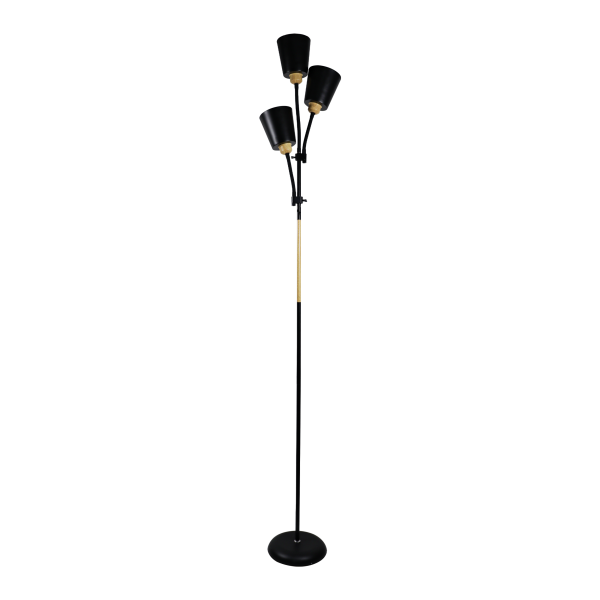 GRACE 3P, triple floor lamp, 3xE27, max. 3x18W, 192 cm, black