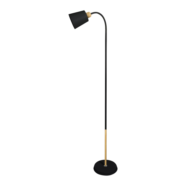 GRACE 1P, lampa podłogowa, E27, max. 18W, 160 cm, czarna