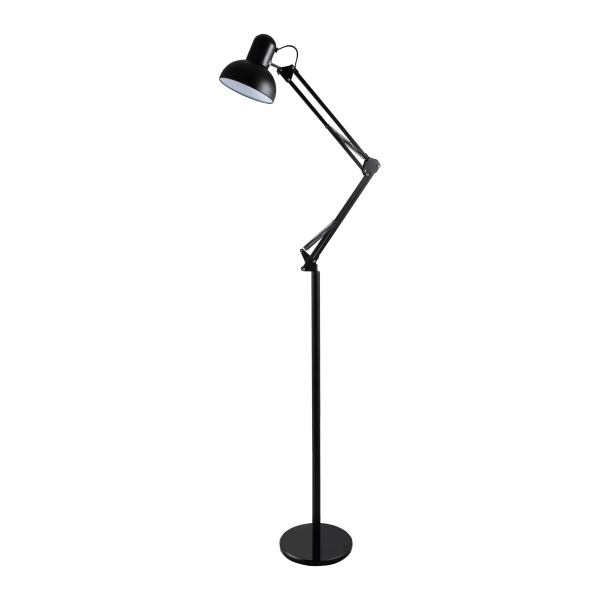 LUWES II, floor lamp, E27, max. 18W, 182 cm, black