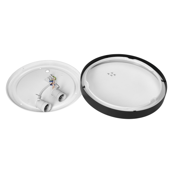 Plafon DUARA, 2xE27 max 120W, IP20, czarny