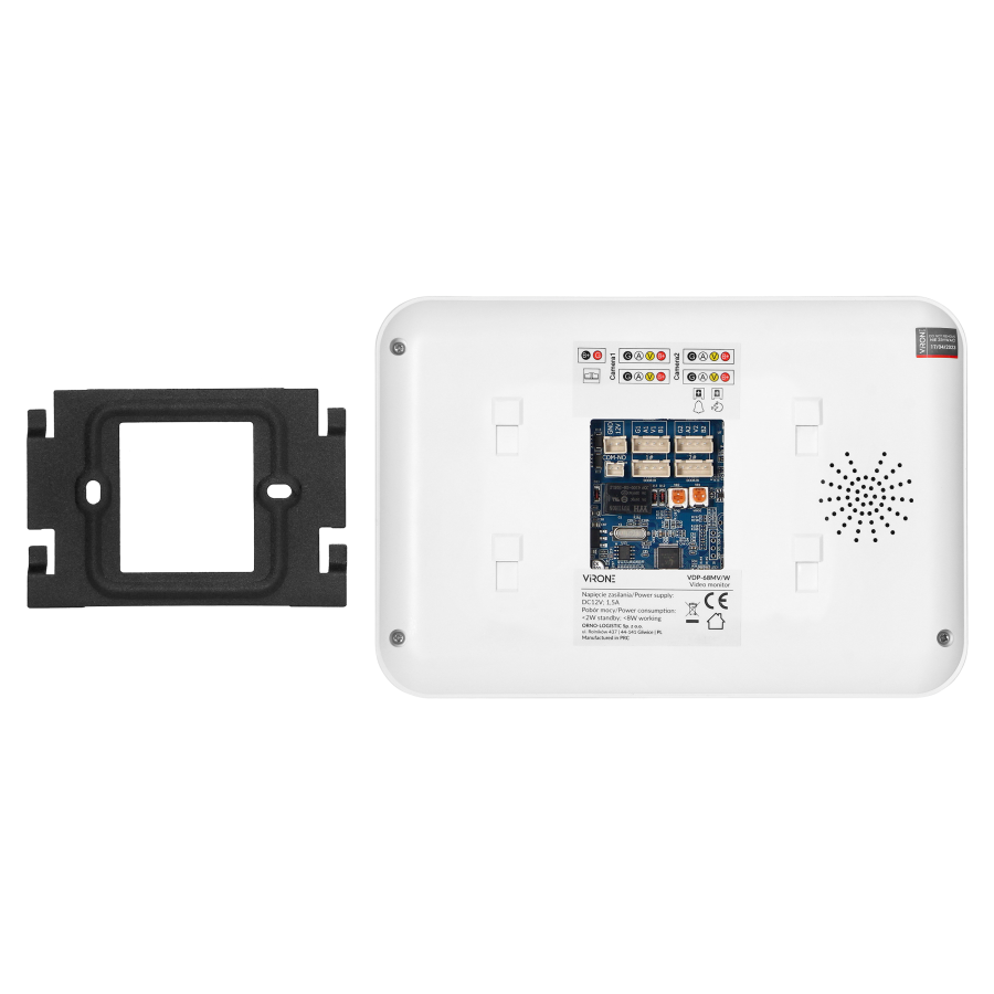 Zestaw wideodomofonowy bezsłuchawkowy, monitor 7" LCD, interkom biały, SETAR