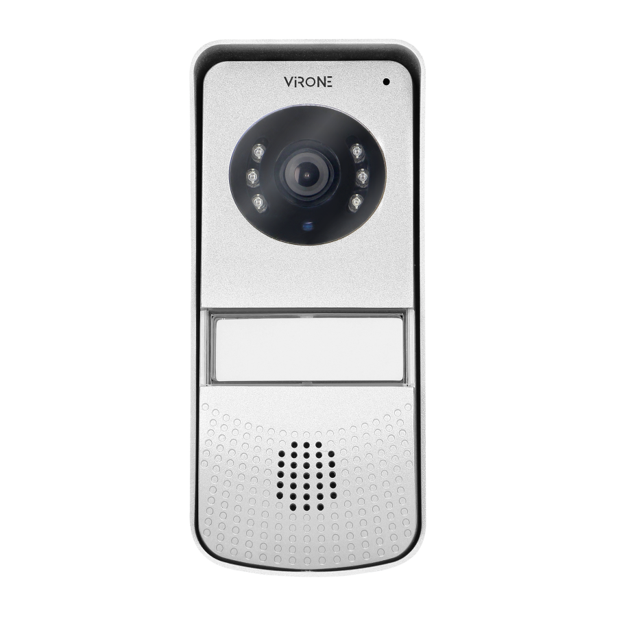 Zestaw wideodomofonowy bezsłuchawkowy, kolor, 4,3" LCD,  z czytnikiem breloków zbliżeniowych, czarny, ENIF RFID