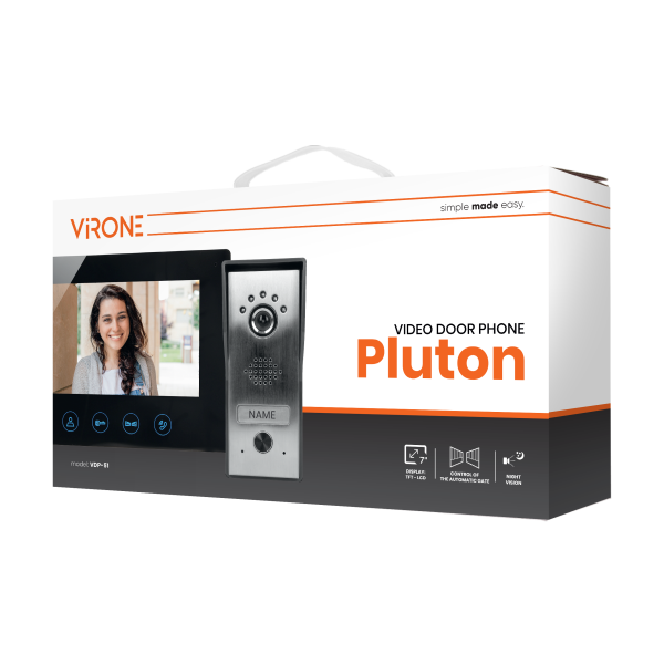 Single family videodoorphone PLUTON BAX, 7"