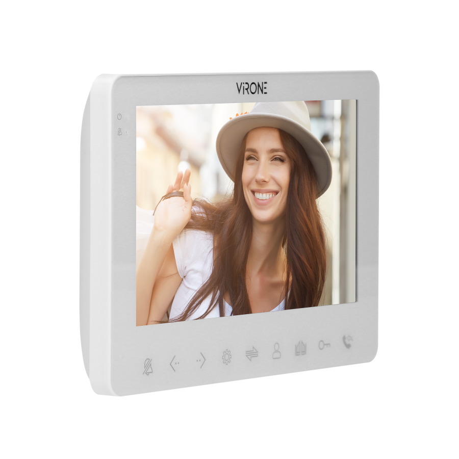 Video doorphone set, LCD 7",  WiFi + smartphone APP, handset-free, gate control, white, VIFAR