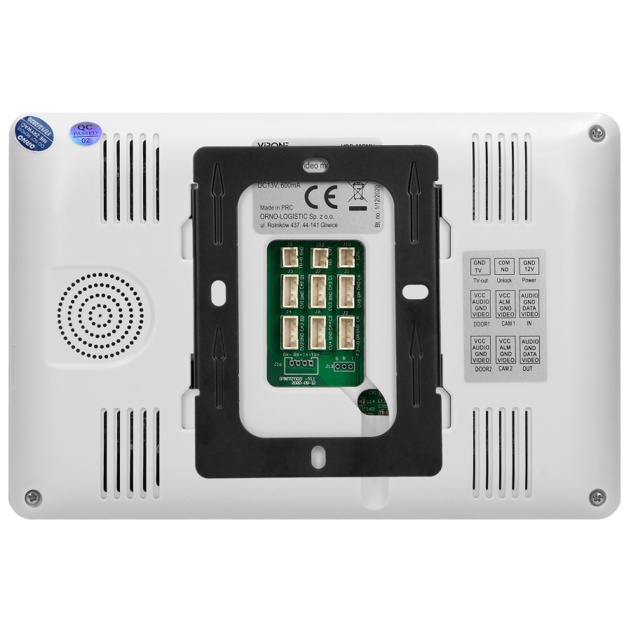 Video doorphone set, LCD 7",  WiFi + smartphone APP, handset-free, gate control, white, VIFAR