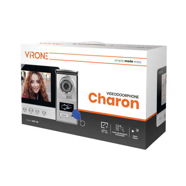 Single family videodoorphone CHARON BAX, 7"