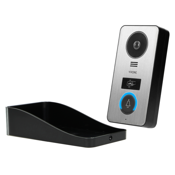 Bezsłuchawkowy zestaw wideo domofonowy CETI, monitor 7" z kartą pamięci TF, czytnikiem kart i breloków, IP44